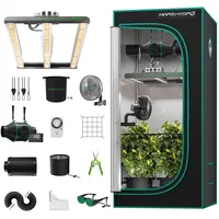 MARS HYDRO Growzelt Komplettset mit Digitaler Temperatur und Feuchtigkeitsregler,FC1500 Samsung App Fernbedienung Dimmbar Lampe,80X80X160cm 1680D Grow Box Komplettset,4"Automatischer Belüftungssat