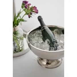 Edzard Flaschenkühler, Cadiz (Höhe 21 cm, Ø 32 cm), Edelstahl, hochglanzpoliert, doppelwandig,