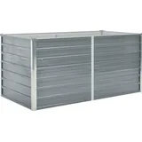vidaXL Garten-Hochbeet verzinkter Stahl rechteckig 160 x 80 x 77 cm Grau 
