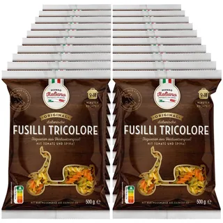 Mondo Italiano Fusilli Tricolore 500 g, 20er Pack