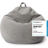 Lumaland Sitzsack Comfort hellgrau 250l)