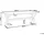 Beliani Olbia Gartentisch 200 x 100 x 75 cm Grau/Braun
