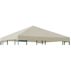 DEGAMO Ersatzdach für Metall- und Alupavillon 3x3 Meter ecru, wasserdicht PVC-beschichtet