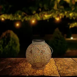 NÄVE LED-Deko-Solarleuchte Weiß 18 cm 2er-Set