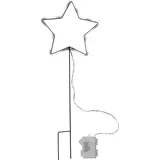 Star-Trading LED-Lichterstern Solarleuchte Kunststoff, Metall, Stahl 22x58 cm 8 Funktionen weiß
