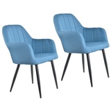 Hti-Living Stuhl Albany Webstoff Blau