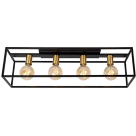 LUCIDE Ruben 4 E27 schwarz/gold