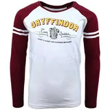 HARRY POTTER Langarmshirt Harry Potter Gryffindor Quidditch in Weiß | Gr.: 158