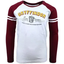 HARRY POTTER Langarmshirt Harry Potter Gryffindor Quidditch in Weiß | Gr.: 158