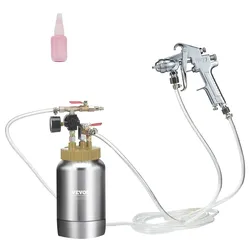 VEVOR Druckbehälter Farbbehälter Sprühfarbe Drucktopf 2 L Drucktank, 45 psi Lackierpistole Farbbehälter Φ 38,5 x 12,6 c Spray Paint Pressure Pot Tank Paint Container Farbspritzpistolen Lacken, Flecken