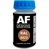 Alex Flittner Designs Lackstift RAL 8023 ORANGEBRAUN seidenmatt 50ml schnelltrocknend Acryl