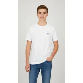 Converse Kurzarmshirt für Kinder und Jugendliche Kurzarm, sportlicher Stil, Rundhalsausschnitt, elastisches Material weiß S (128)