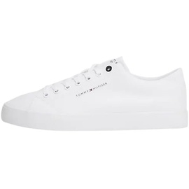 Tommy Hilfiger Herren Vulcanized Sneaker Th Hi Vulc Low Canvas Schuhe, Weiß (White), 42