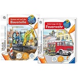 Ravensburger tiptoi Set - Unterwegs mit der Feuerwehr und Komm mit auf die Baustelle - 9120063892082