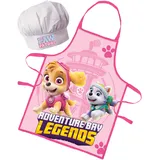 Sorrisini Kinderschürze Mädchen Schürze für Kinder Paw Patrol | Kochmütze Kinder | Kinderschürze Jungen | Verstellbare Kinderschürzen zum Backen, Malen, Kinder 3-8 Jahre Skye - M