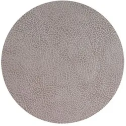 LINDDNA Untersetzer Hippo Circle Leder Grau Anthrazit