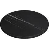 GGM Möbel Jamaika Tischplatte | Schwarz Marmor | Ø 70 cm | Topalit Tischplatte