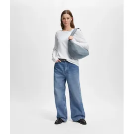 Liebeskind Berlin Farrah Schultertasche Baumwolle Blue Denim