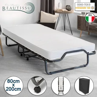 Klappbett Gästebett Bett klappbar Klappmatratze Matratze Faltbett Liege 80x200cm