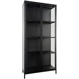 House Nordic Vitrine Brisbane 80 x 35 x 175 cm Schwarz