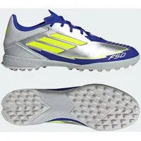 Adidas F50 League Messi TF Fußballschuh silber|GELB|BLAU 42 2/3