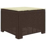 vidaXL 1-Sitzer Garten-Sofa mit Kissen Rattan-Look PP Braun