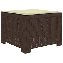 vidaXL 1-Sitzer Garten-Sofa mit Kissen Rattan-Look PP Braun