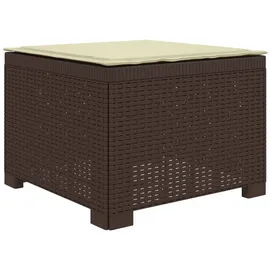 vidaXL 1-Sitzer Garten-Sofa mit Kissen Rattan-Look PP Braun