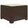 vidaXL 1-Sitzer Garten-Sofa mit Kissen Rattan-Look PP Braun
