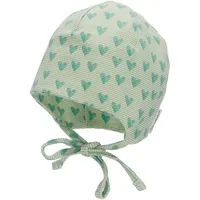 Sterntaler Beanie Herzen grün, 39 cm