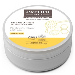 Cattier Paris Körperbutter Sheabutter mit Honigduft, 100 g