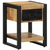 VidaXL Nachttisch 35x34x45 cm Raues Mangoholz