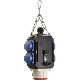 as - Schwabe as Schwabe Energiewürfel II zum Aufhängen, IP44, mit 4 Schutzdosen 16A, 230V und 1 CEE 16A, 400V 5p 60733