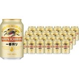 Kirin Ichiban Bierpaket, japanisches Premium-Bier, nach dem First Press Verfahren gebraut, Dosenbier mit 5 % Alkoholgehalt, Einweg (24 x 0,33 l)