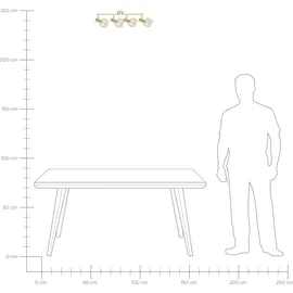 Beliani Strahler 4-flammig CHENAB verstellbar Metall Gold