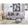 Beliani Schlafcouch Polyester 2-Sitzer Grau/Silber