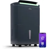 Klarstein - Luftentfeuchter Elektrisch bis 45m2, Smart Luftentfeuchter für Wohnung, Bad & Keller, Luft-Entfeuchter Leise, Elektrischer Dehumidifier