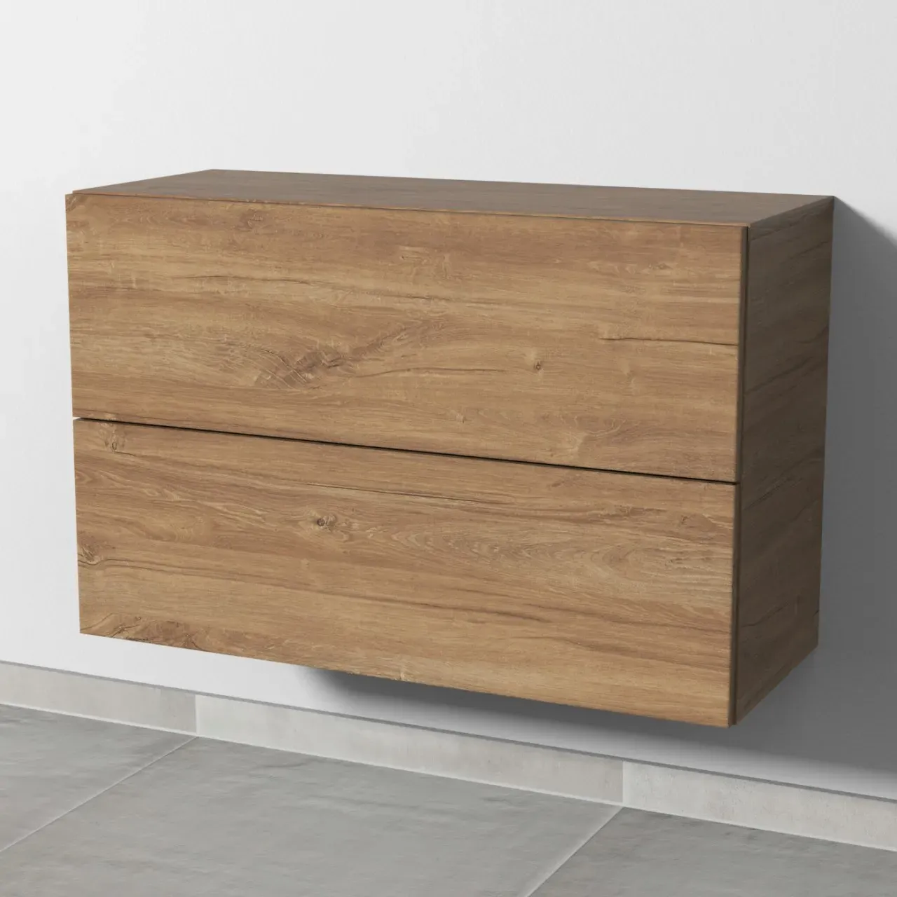 Sanipa 4balance Anbauschrank mit 2 Auszügen, Eiche-Kansas, DL10959 DL10959