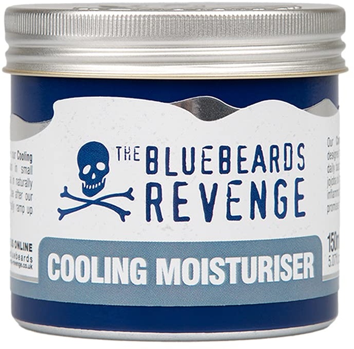 The Bluebeards Revenge, Daily Cooling Moisturiser Cream For Men, For Face, Hands And Body, For Dry And Sensitive Skin, 150ml