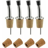Westmark 4 Ausgießer Inox Standard, Naturkorken, + 4 Ersatzkorken, 451022E3