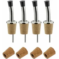 Westmark 4 Ausgießer Inox Standard, Naturkorken, + 4 Ersatzkorken, 451022E3