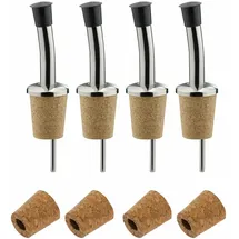 Westmark 4 Ausgießer Inox Standard, Naturkorken, + 4 Ersatzkorken, 451022E3