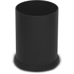 Stil Casa Innenabfalleimer, lackierter Stahl, Ø 24x h. 32 cm, Schutzrand aus Kunststoff, 15 Liter, schwarz.