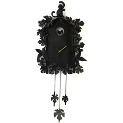 Schwarze Blattuhr - Anderes Metall Amadeus 8.5x36.5 cm