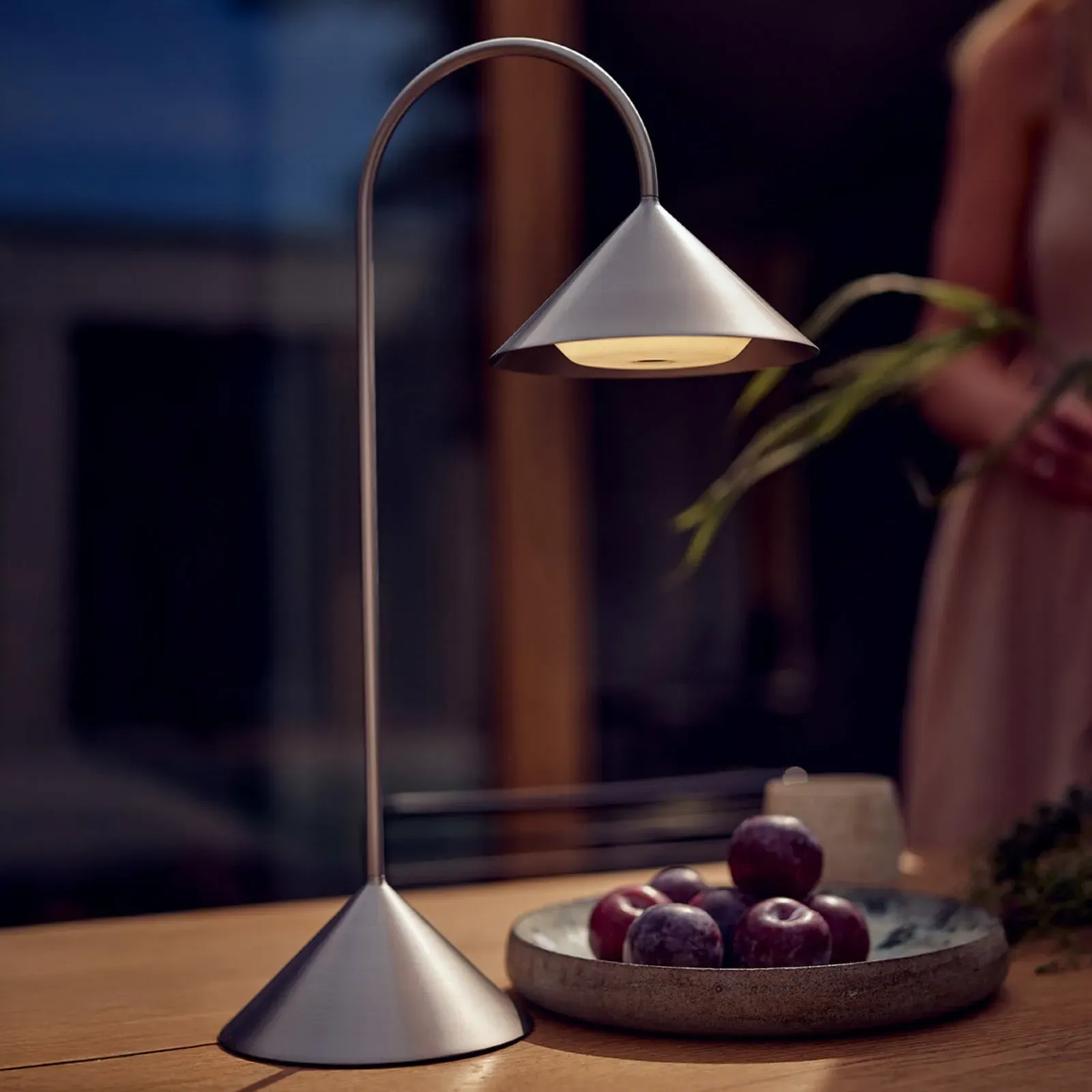 Außenleuchte FRANDSEN, Grasp, dimmbar, Metallisch, für Balkon, Edelstahl, Design - 29.5 - 15 - 47