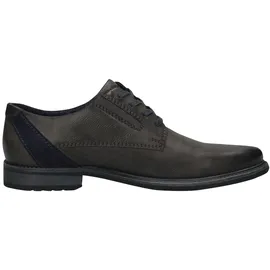 Bugatti Schnürschuh Anzugschuh, Business Schnürschuh mit modischem Fersen-Flag grau 41 EU