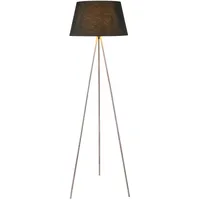 GLOBO Stehlampe Wohnzimmerleuchte Standlampe Stehleuchte Stativlampe, Metall kupfer, Textil