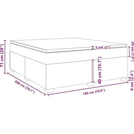 vidaXL Boxspringbett 180 x 200 cm Schwarz
