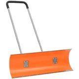 vidaXL Schneeschieber mit Teleskopgriff Orange 96 cm Stahl