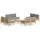 vidaXL Garten-Lounge-Set 9-tlg. grau Kiefernholz